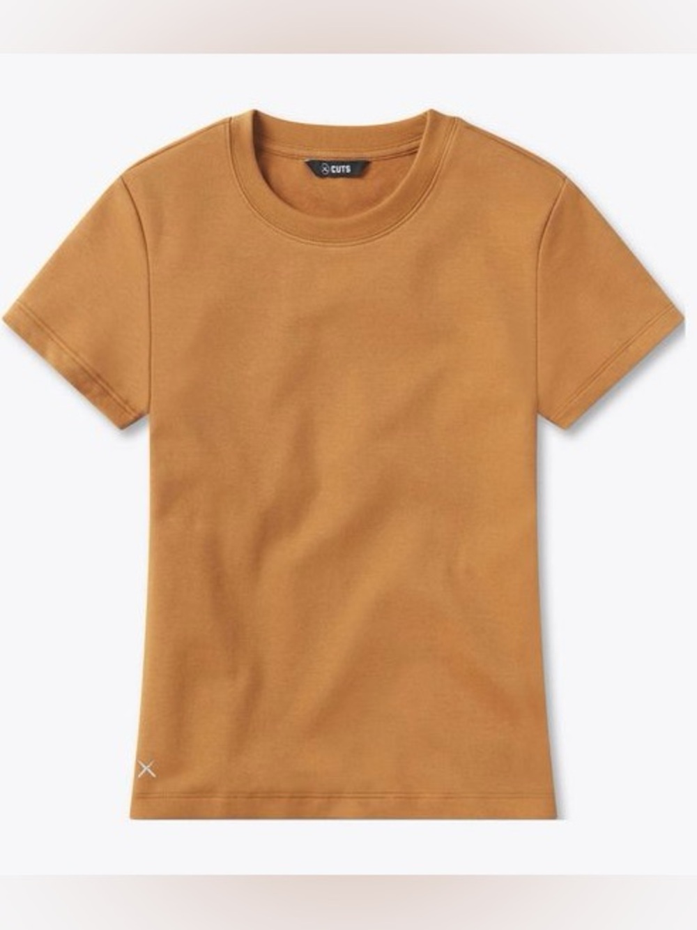 Cuts Women’s Tomboy Tee Slim Crew Wrinkle Resistant Cotton XXL Caramel Orange